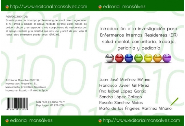 Introducción a la investigación para Enfermeros Internos Residentes (EIR) salud mental, comunitaria, trabajo, geriatría y pediatría