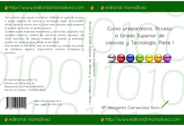Curso preparatorio. Acceso a Grado Superior de ciencias y Tecnología. Parte I