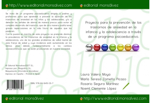 Proyecto para la prevención de los trastornos de ansiedad en la infancia y la adolescencia a través de un programa psicoeducativo.