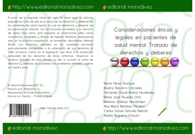 Consideraciones éticas y legales en pacientes de salud mental: Tratado de derechos y deberes