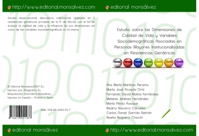 Estudio sobre las Dimensiones de Calidad de Vida y Variables Sociodemográficas Asociadas en Personas Mayores Institucionalizadas en Residencias Geriátricas