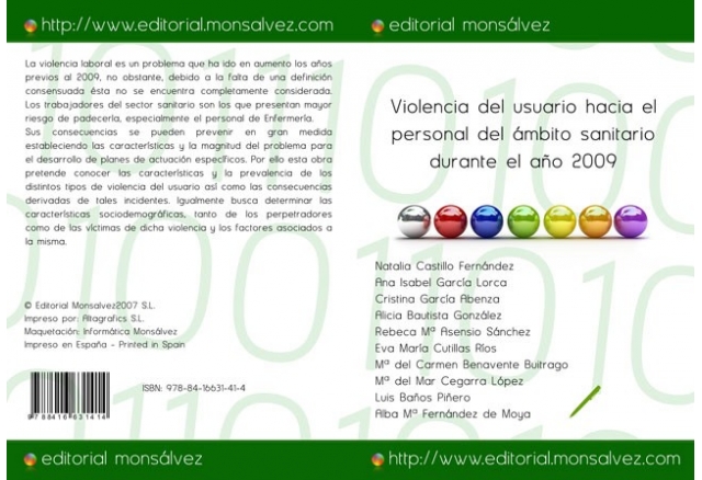 Violencia del usuario hacia el personal del ámbito sanitario durante el año 2009