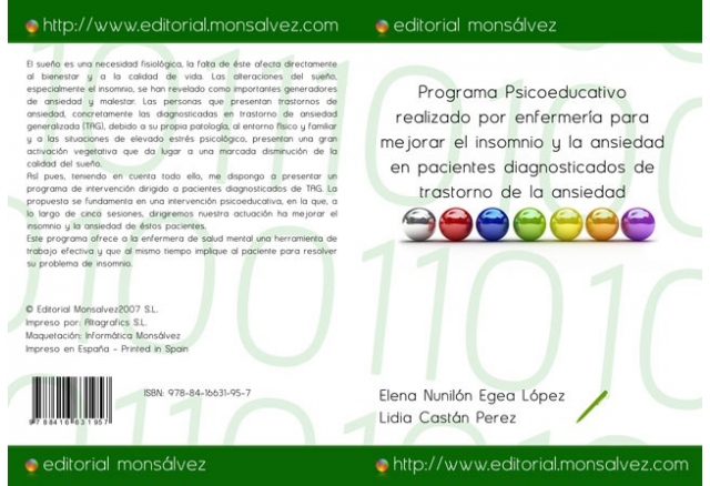 Programa Psicoeducativo realizado por enfermería para mejorar el insomnio y la ansiedad en pacientes diagnosticados de trastorno de la ansiedad generalizada