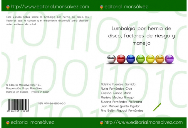 Lumbalgia por hernia de disco, factores de riesgo y manejo