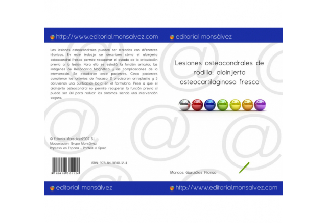 Lesiones osteocondrales de rodilla: aloinjerto osteocartilaginoso fresco
