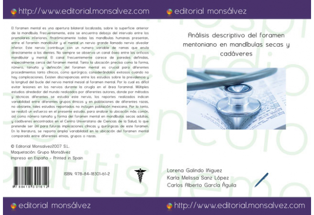 Análisis descriptivo del foramen mentoniano en mandíbulas secas y cadáveres