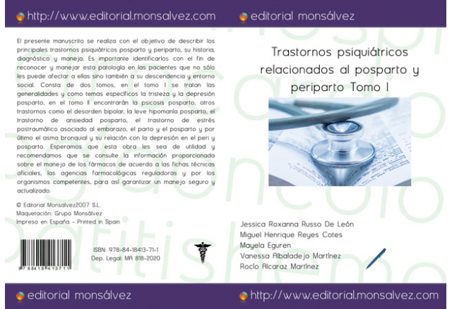 Trastornos psiquiátricos relacionados al posparto y periparto Tomo I