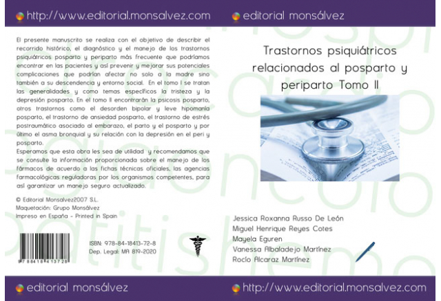 Trastornos psiquiátricos relacionados al posparto y periparto Tomo II