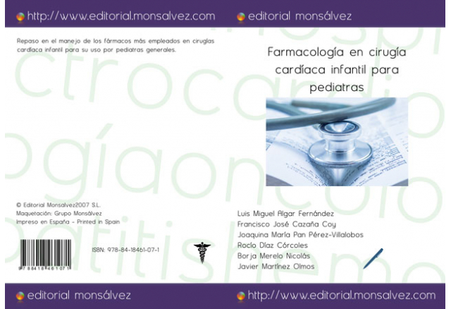 Farmacología en cirugía cardíaca infantil para pediatras