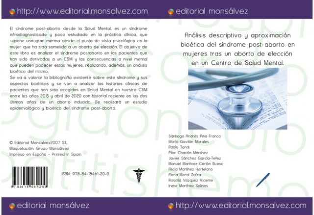 Análisis descriptivo y aproximación bioética del síndrome post-aborto en mujeres tras un aborto de elección en un Centro de Salud Mental.