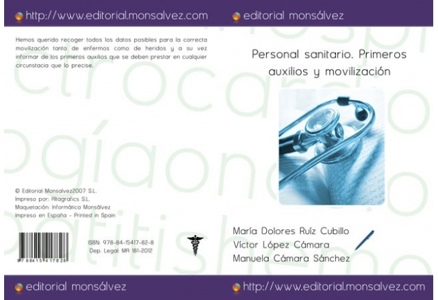Personal sanitario. Primeros auxilios y movilización