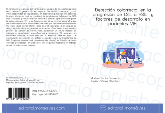 Detección colorrectal en la progresión de LSIL a HSIL y factores de desarrollo en pacientes VIH.