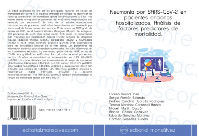Neumonía por SARS-CoV-2 en pacientes ancianos hospitalizados. Análisis de factores predictores de mortalidad.