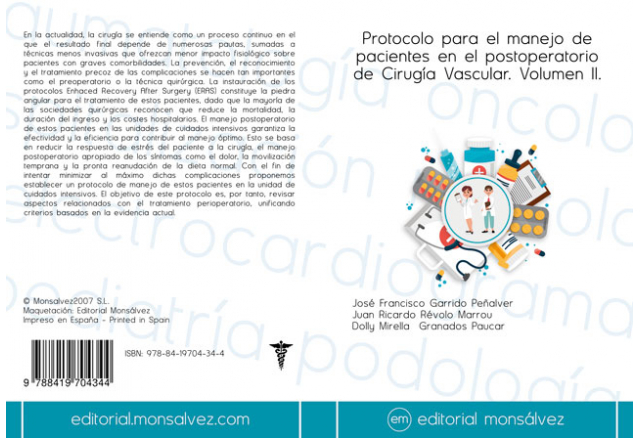 Protocolo para el manejo de pacientes en el postoperatorio de Cirugía Vascular. Volumen II.