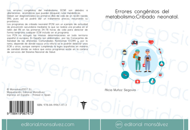 Errores congénitos del metabolismo:Cribado neonatal.