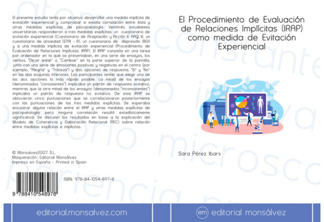El Procedimiento de Evaluación de Relaciones Implícitas (IRAP) como medida de Evitación Experiencial