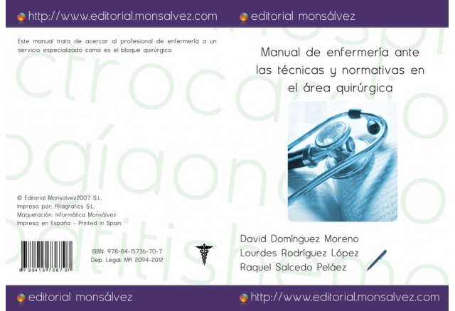 Manual de enfermería ante las técnicas y normativas en el área quirúrgica