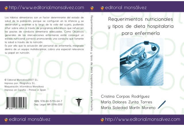 Requerimientos nutricionales y tipos de dieta hospitalaria para enfermería