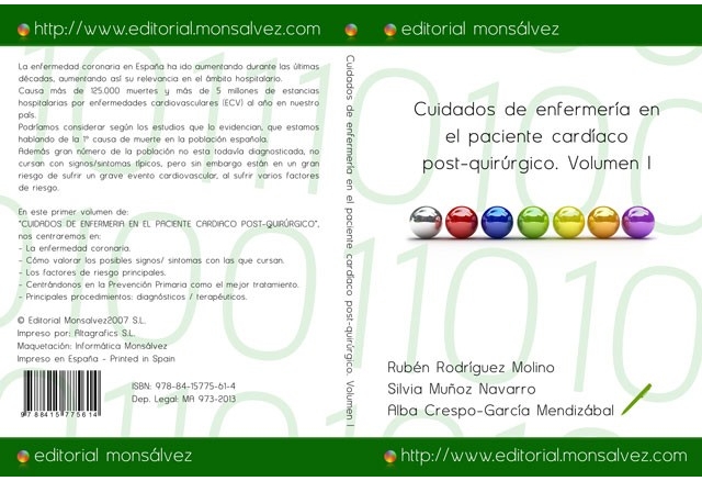 Cuidados de enfermería en el paciente cardíaco post-quirúrgico. Volumen I