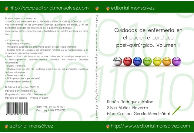 Cuidados de enfermería en el paciente cardíaco post-quirúrgico. Volumen II